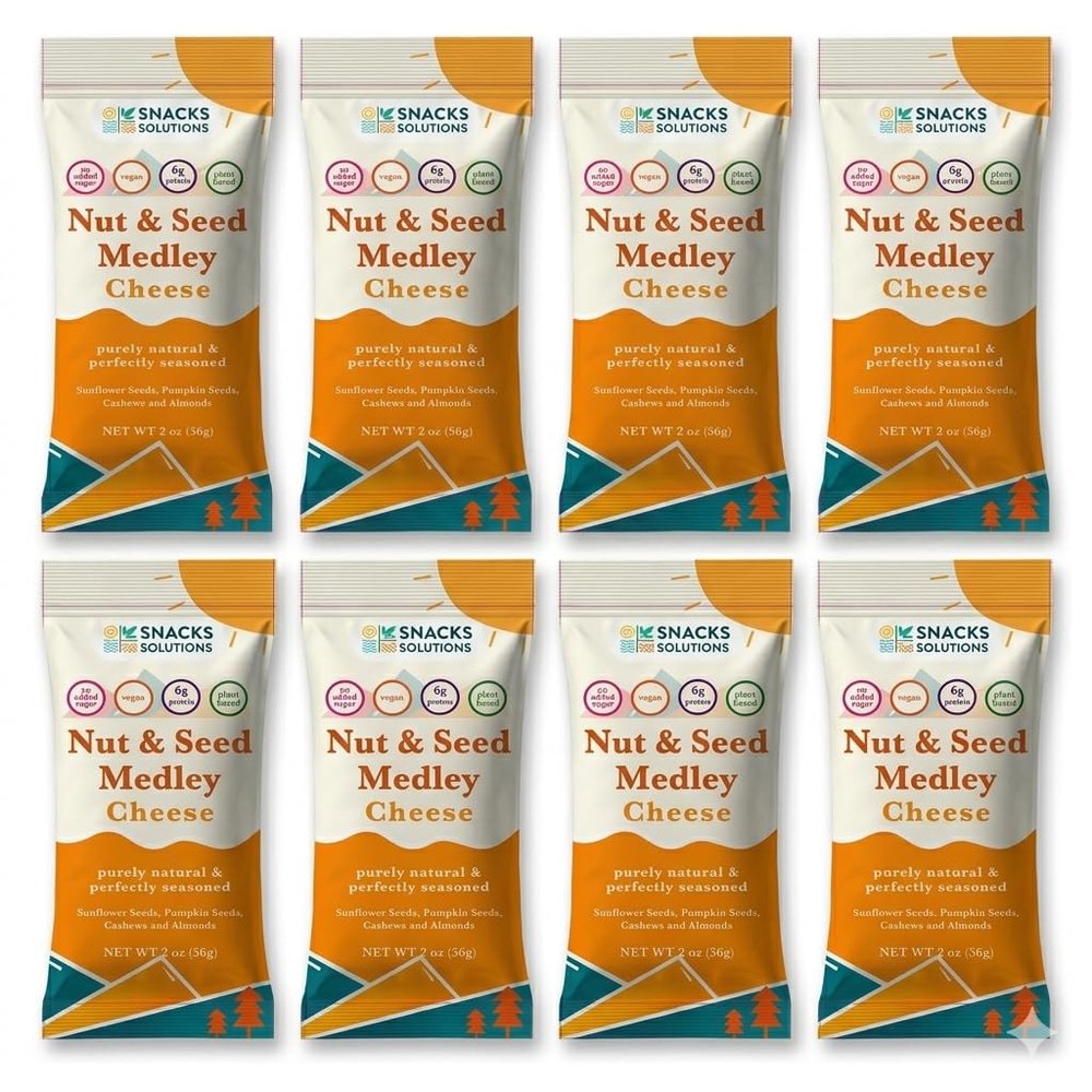 Snacks Solutions Sprouted Seeds (2 Ounce (Pack of 8), Medley (Cheese Flavor))