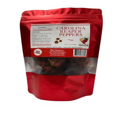 Whole Dried Carolina Reaper Peppers, Extremely Spicy Chiles