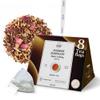 ALTDIF Rooibos Rosemary Night Lullaby Herbal Tea Bag Set for Calm and Restful Sleep - Chamomile and Lavender Blend - Caffeine-Free Floral Tea Bag Box for Evening Relaxation - 8 Pyramid Teabags view 1