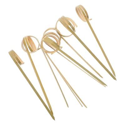 100pcs Bamboo Fruit Forks & Drink Stirrers - Eco-Friendly Party Supplies for Cocktails, Weddings, Birthdays & Events - Elegant Disposable SILS