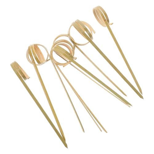 100pcs Bamboo Fruit Forks & Drink Stirrers - Eco-Friendly Party Supplies for Cocktails, Weddings, Birthdays & Events - Elegant Disposable SILS