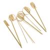 100pcs Bamboo Fruit Forks & Drink Stirrers - Eco-Friendly Party Supplies for Cocktails, Weddings, Birthdays & Events - Elegant Disposable SILS view 1
