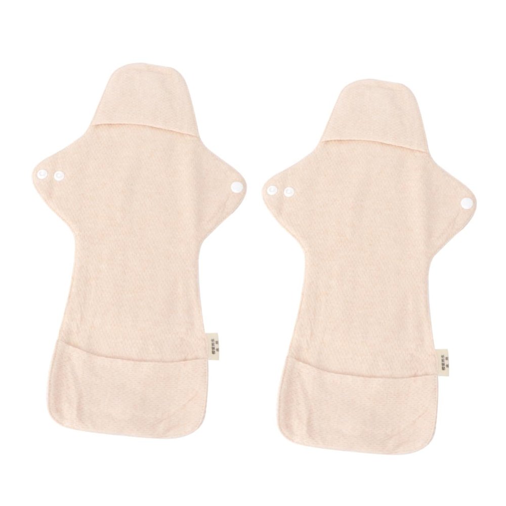 Anneome 2pcs Reusable Washable Sanitary Pads for Women Organic Cotton Cloth Panty Liners Absorbent Breathable Menstrual and Puerperal Care Pads