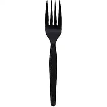 Watson Distributing Heavy Weight Fork Plastic Black 6.75" 1000/Case