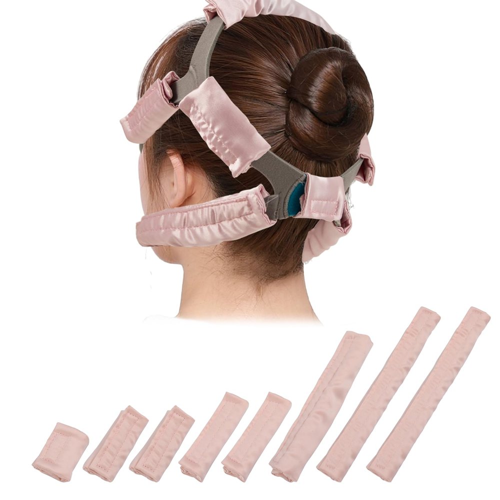 8 PCS Satin CPAP Strap Covers, Comfortable CPAP Mask Strap Covers, Silky CPAP Hair Protector to Fit Airfit f20 Headgear, Anti Wrinkle CPAP Mask Cushions for Reducing Red Marks (Pink)