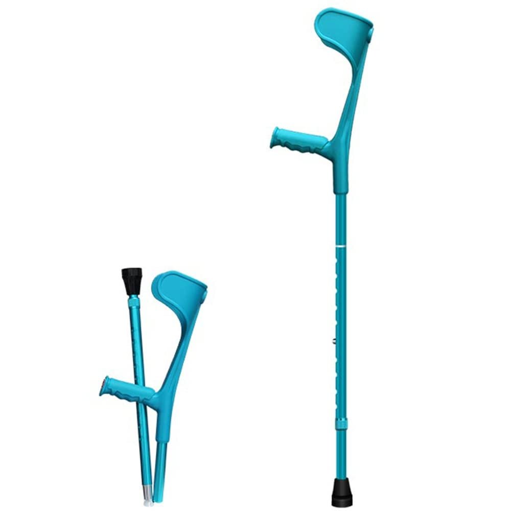 PUCNHZYNW Adult Forearm Cane Half Cuff Elbow Crutches Lightweight Telescopic Folding Arm Crutch for Medical Rehabilitation 10 Height Adjustable