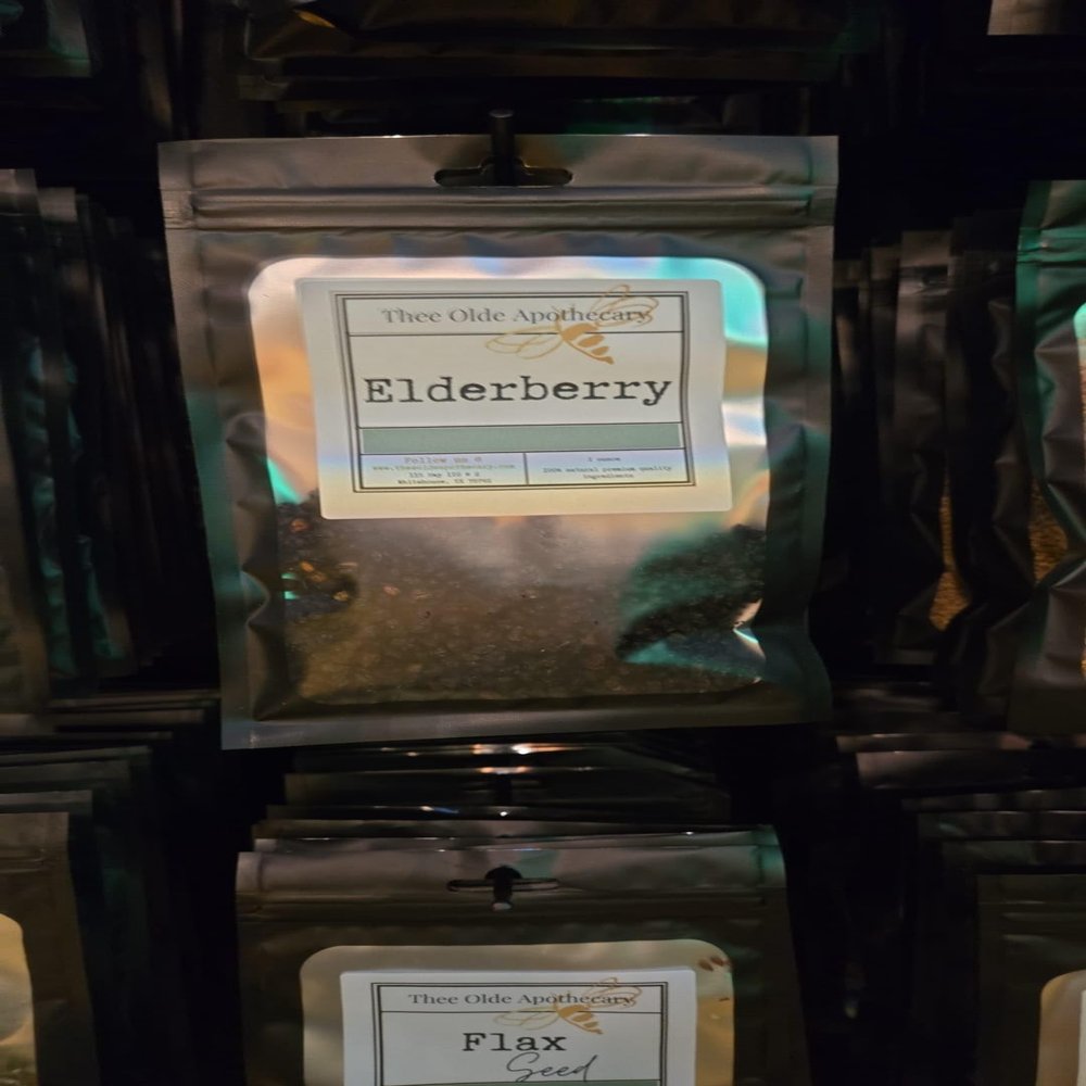 Dried Elderberries, 1 oz, Thee Olde Apothecary