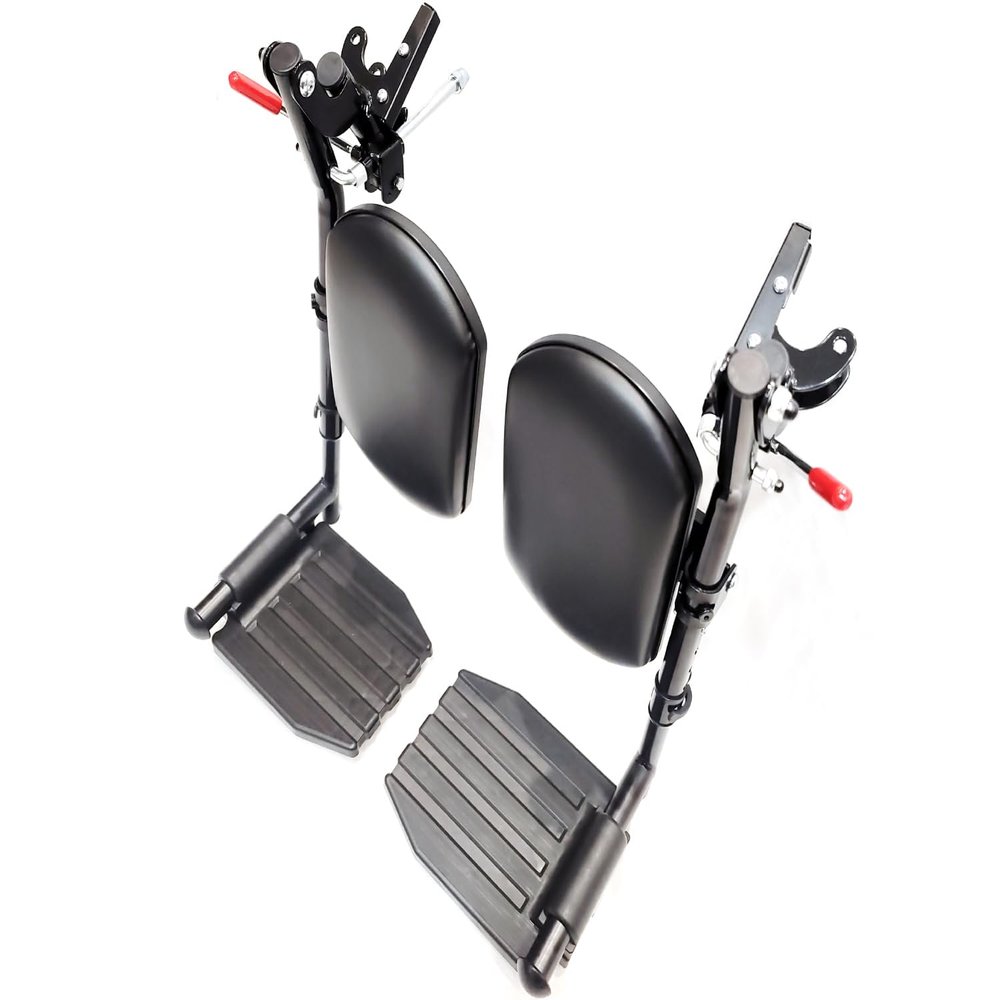 Wheelchair elevating Leg Rest with Padded Calf Pads,Foot Rest,for Drive Reclining and Standard Wheelchair, Transport Chair. Universal Replacement Parts, T94(1pr,Black)