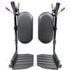 Wheelchair elevating Leg Rest with Padded Calf Pads,Foot Rest,for Drive Reclining and Standard Wheelchair, Transport Chair. Universal Replacement Parts, T94(1pr,Black) view 2
