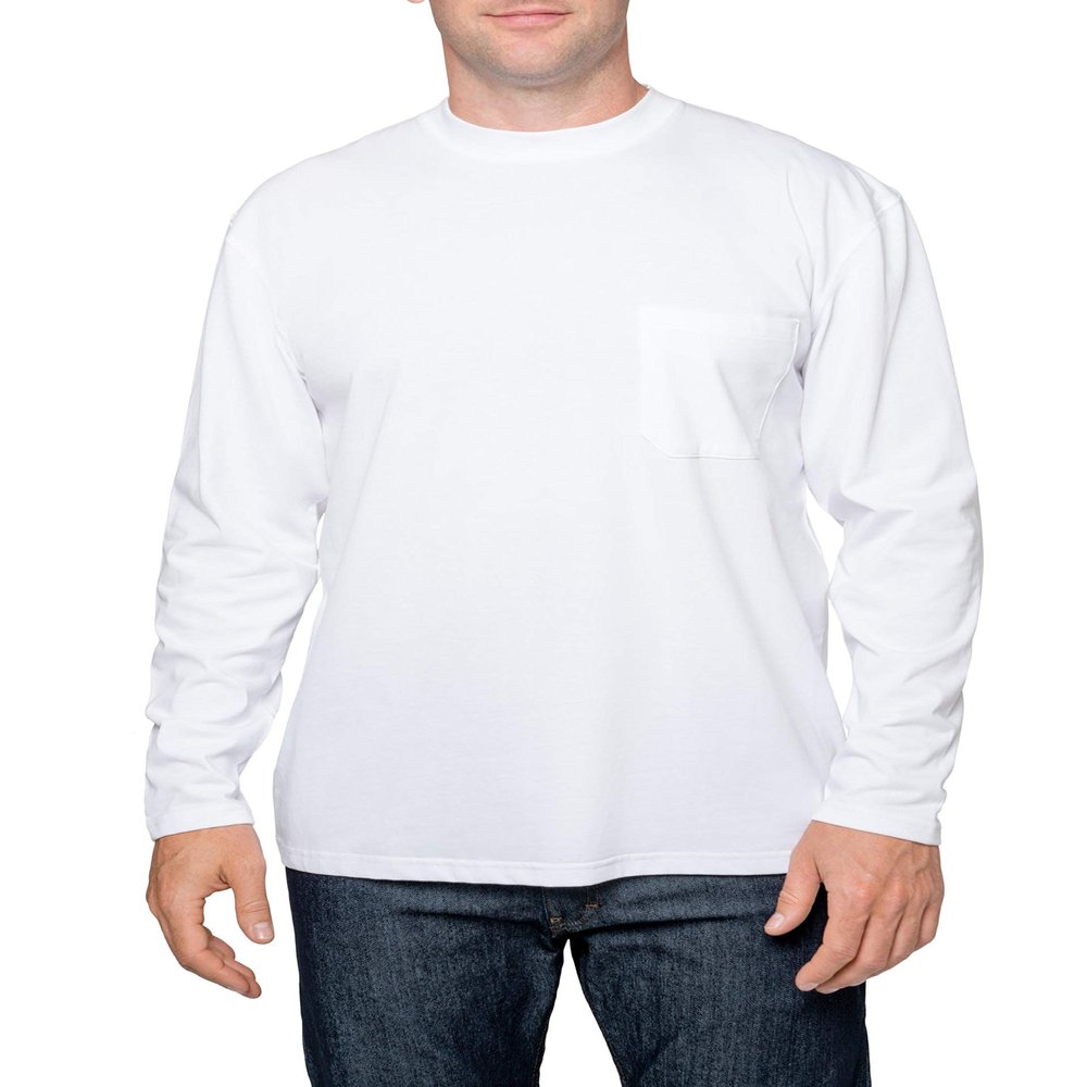 Insect Shield Men's UPF Wicking Long Sleeve Pocket T-Shirt White
