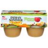 Indian Summer Single Serve Natural Apple Sauce, Individually Packed Applesauces, 4 Single Cups, 4 Ounces Each (Natural) view 1