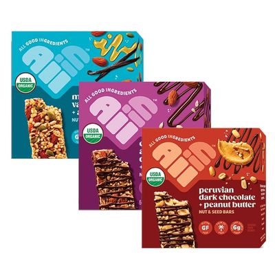 All In Snack Bars - Gluten Free - Organic - Non-GMO - Allergen Friendly (18 Pack, Vanilla, Peanut Butter, & Chocolate Sea Salt)