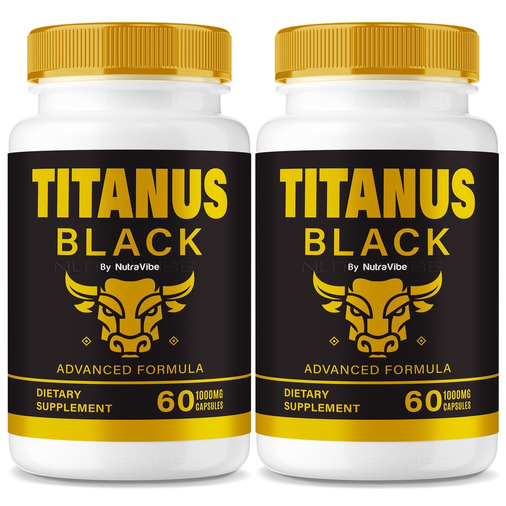 (2 Pack) Titanus Black Capsules TitanusBlack Original Formula with Natural Ingredients to Support Energy, Drive, Stamina, & Active Performance | Premium & Easy-to-Take, 60 Day Supply (120 Capsules)
