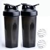 2PK Shaker Bottle -Classic Protein blending Bottle Perfect for Shakes and Pre Workout, 28-Ounce, Black, 2 Pack view 1
