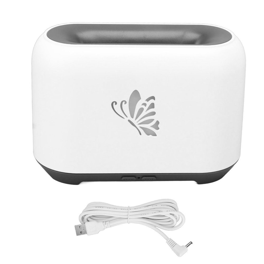 150ml Diffuser Humidifier with 7 Color Lights, Essential Oil Diffuser for and Home, Diffuser with Carving, USB Powered for Car, Bedroom, Living Room, Spa, Yoga, White