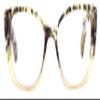 V.W.E. Women 2-tone bold marble print reading glasses - Spring Hinge Clear Lens Reader (Yellow, 1.25, x) view 2