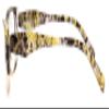 V.W.E. Women 2-tone bold marble print reading glasses - Spring Hinge Clear Lens Reader (Yellow, 1.25, x) view 3