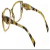 V.W.E. Women 2-tone bold marble print reading glasses - Spring Hinge Clear Lens Reader (Yellow, 1.25, x) view 4