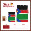 Medium Christmas Gift Bag Flag of South Sudan Print Xmas Party Holiday Drawstring Pouches for Presents, Favors & Goodie Sacks view 4