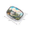 Outside The Castle Gate Patterned Square mini Pill Box, can be Put into Wallet or Pocket Travel Pill Box, Store Various Small Items view 3