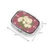 White Rose of Love Patterned Square mini Pill Box, can be Put into Wallet or Pocket Travel Pill Box, Store Various Small Items view 3