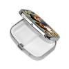 Rooster and Chicken Patterned Square mini Pill Box, can be Put into Wallet or Pocket Travel Pill Box, Store Various Small Items view 2