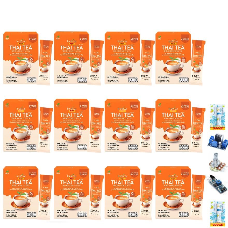 15 Sachets/Box Roasted Intense Good Shape TruVitar Thai Tea Instant Mix Powder Snack 12 in 1 Much Mellow Delicious Set 12 D061 By Thaigiftshop [Get Free Tomato Facial Mask]