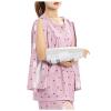 LumaGrove Bedridden Patient Clothing Hospital Gowns, Women's Post Shoulder Surgery Shirts, Tear Away Pants Side Zipper Pants(Pink B Top,XL) view 1