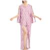 LumaGrove Bedridden Patient Clothing Hospital Gowns, Women's Post Shoulder Surgery Shirts, Tear Away Pants Side Zipper Pants(Pink B Top,XL) view 2