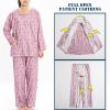 LumaGrove Bedridden Patient Clothing Hospital Gowns, Women's Post Shoulder Surgery Shirts, Tear Away Pants Side Zipper Pants(Pink B Top,XL) view 4