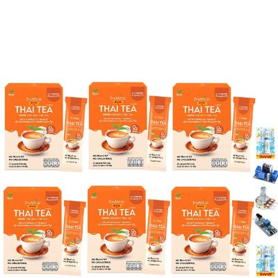 15 Sachets/Box TruVitar Thai Tea Instant Mix Powder Snack 12 in 1 Much Mellow Delicious Roasted Intense Good Shape Set 6 A012 By Thaigiftshop [Get Free Tomato Facial Mask]