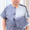 LumaGrove Bedridden Patient Clothing, Short Sleeve Patient Pajamas Tear Away Post-Op Clothes for Fracture/Surgery Patients(G,L) view 3