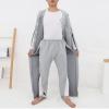 LumaGrove Men's Post Shoulder Surgery Shirts, Tear Away Pants, Bedridden Patient Clothing, Long Sleeved Patient Pajamas(Pants,XL) view 3