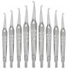 10 PCS Orthodontic Bracket Placer Self-Holding Tweezers | Stainless Steel Dental Pliers Tool view 1