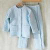 LumaGrove Childrens Bedridden Patient Clothing Post-Op Tear Away Clothes Hospital Gowns Nursing Aid(Blue,XL) view 2