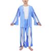 LumaGrove Long Sleeved Bedridden Patient Clothing Tear Away Cotton Pajamas Set, Patient Clothes for Elderly Care(Blue,L) view 1