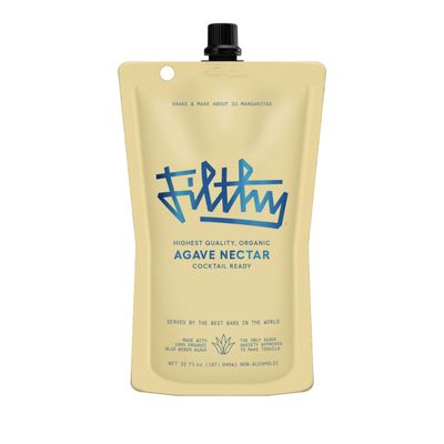 Filthy Agave Nectar All Natural Cocktail Mixer - Organic, Cocktail-Ready Agave Made With 100% Organic Blue Weber Agave - For Use in Margaritas and Your Favorite Cocktails, 32 oz Pouch, 1 Pack