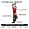 Christmas Flowers Compression Socks 15-20mmHg Graduated Compression, Ideal for Nurses, Doctors, Office Workers, and Athletes view 4