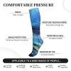 Lotus flowers Compression Socks 15-20mmHg Graduated Compression, Ideal for Nurses, Doctors, Office Workers, and Athletes view 4