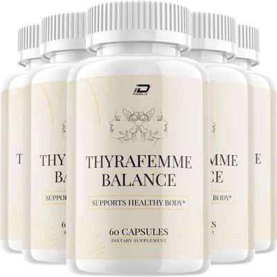 ThyraFemme Balance Capsule - ThyraFemme Balance Supplement Pills Natural Ingredients for Healthy Body (5 Pack 300 Capsules)