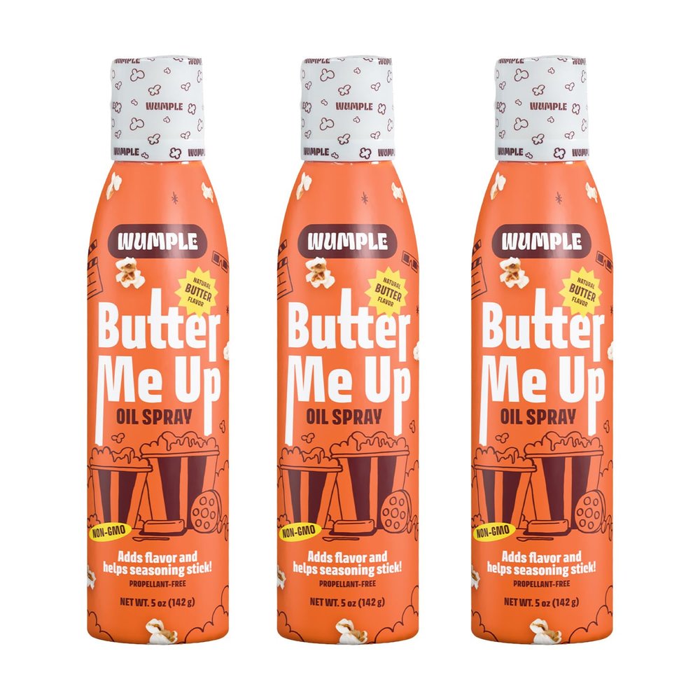 Wumple Buttery Popcorn Oil Spray - All-Natural Butter Spray for Popcorn, Air Fryer & Cooking - Non-GMO, Gluten-Free & Kosher - Pack of 3 (5 oz)