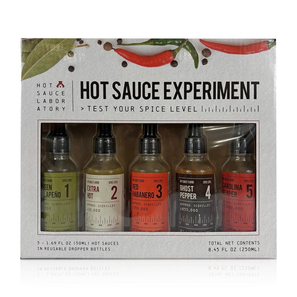 Hot Sauce Variety Pack Can You Stand The Heat 5-Pack Ghost Pepper Hot Sauce, Habanero, and Bold Sauces for Spicy Gift Sets