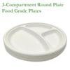 100% Compostable, 3 Compartment, Disposable Paper Plates [100-Pack] [10 Inch] Heavy Duty Biodegradable White Sectional Lunch Trays + Dividers - Divided Platte Tray view 3