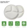 100% Compostable, 3 Compartment, Disposable Paper Plates [100-Pack] [10 Inch] Heavy Duty Biodegradable White Sectional Lunch Trays + Dividers - Divided Platte Tray view 4
