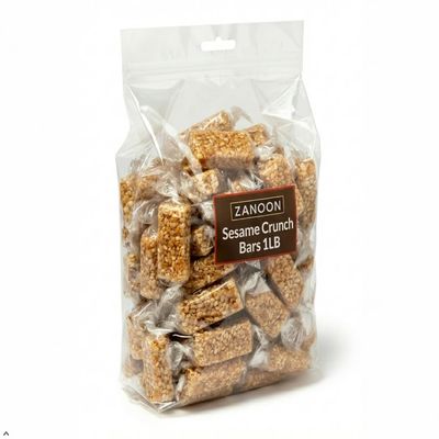 Sesame Candy 1LB Bulk Bag by ZANOON Authentic Crunchy Sesame Seed Candy, Individually Wrapped Sesame Snaps, Sweet Nutty Snack Bars, Perfect for Sharing, Snacking & Gifting