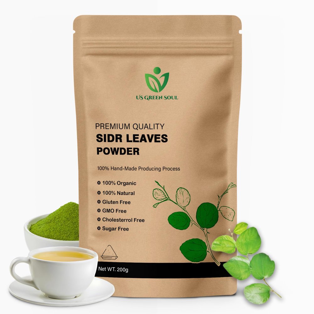 Sidr Leaves Powder Pure Dried Sidr Leaf Herbal Powder Natural Ingredient for Tea, Smoothies & Recipes