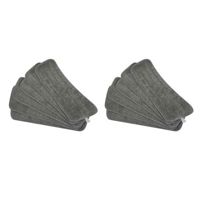 12 Pack Microfiber Mop Pads - Wet Dry Cleaning Refill Pads Applicable to Most Flat Mops, 16.5" x 15" Large Size (Gray)