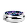 Purple Camellia3 Compartment Pillbox, A Portable Medicine Box That Holds Vitamins, Medications, Fish Oil and Supplements. view 3