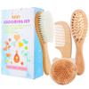 BlueForest Era Baby Hair Brush Set for Newborns, Wooden Baby Brush & Comb - Toddler Cradle Cap Brush, Ultra Soft Goat Hair Bristles, Baby Grooming Kit for Baby Showers & Registries Gift Set view 1