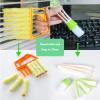 3-Piece Blind Cleaning Kit with 7-Finger & 3-Finger Brushes - Multi-Surface Duster for Blinds, Vents, Shutters and Fans (Yellow)(Green+2small) view 3